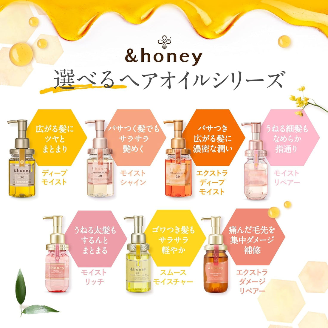 &honey Huile de Cheveux Réparatrice 100ml