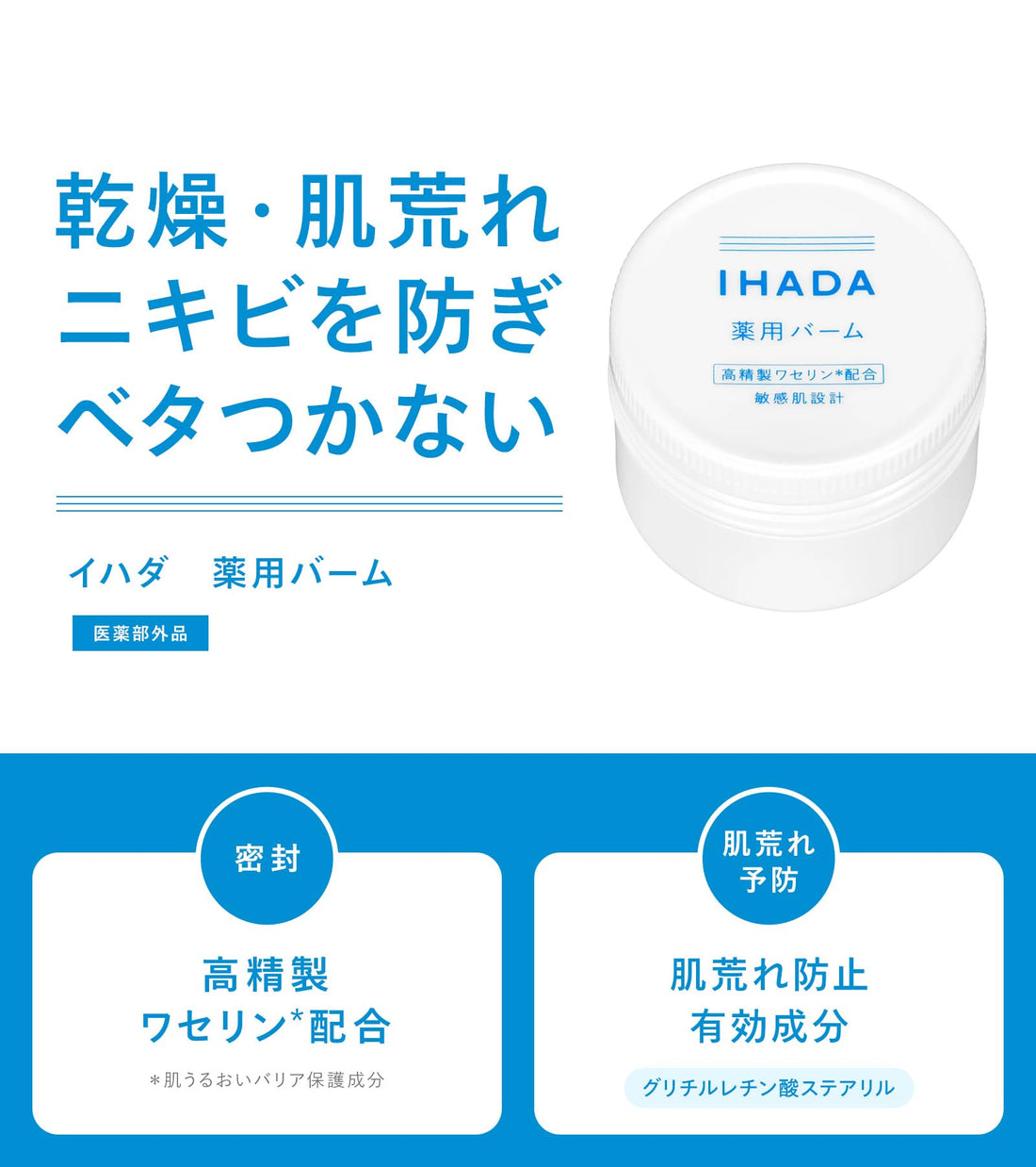 IHADA Baume Hydratant Non Gras 20g pour Peaux Sensibles