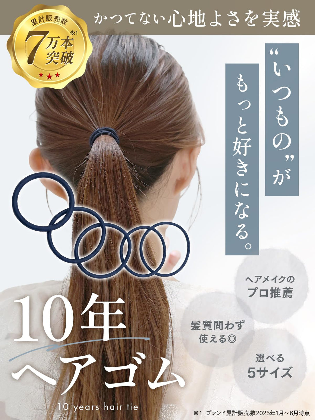 iijo Hair Ties Set 60 Pieces Navy 4mm Gentle on Hair