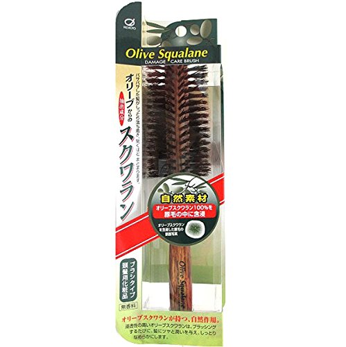 Ikemotoburashikougyou Olive Squalane-Infused Roll Brush, L Size × 1
