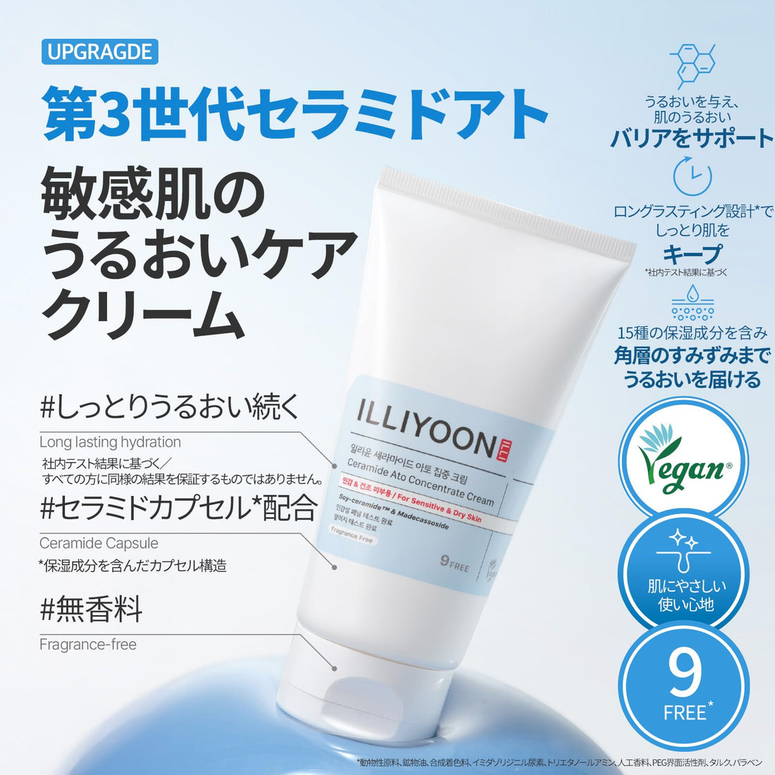 Illiyoon Crème Concentrée à la Céramide 75mL pour Peau Hydratée