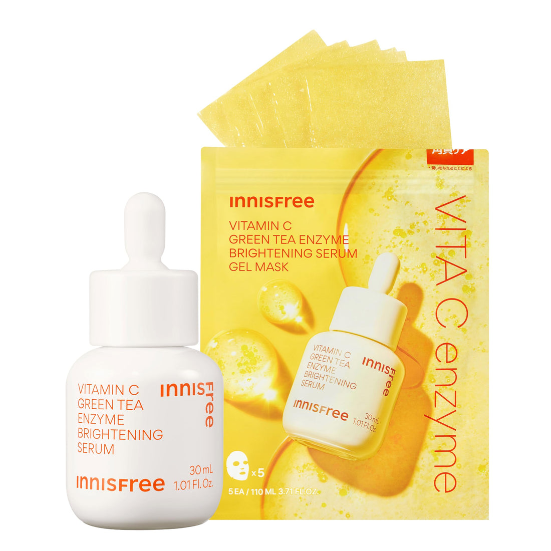 innisfree Vitamin C Serum and Sheet Mask Set for Radiant Skin