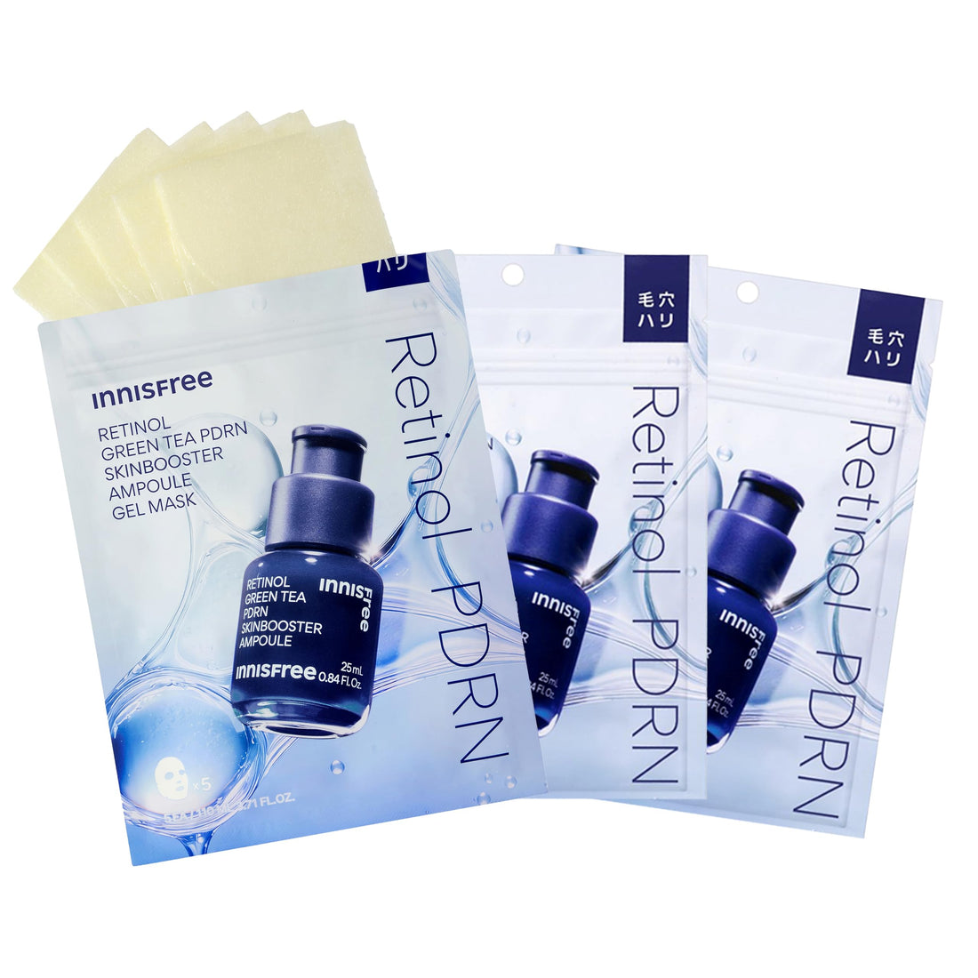 innisfree Retinol PDRN Advanced Mask Set of 15 Sheets for Japanese Skincare