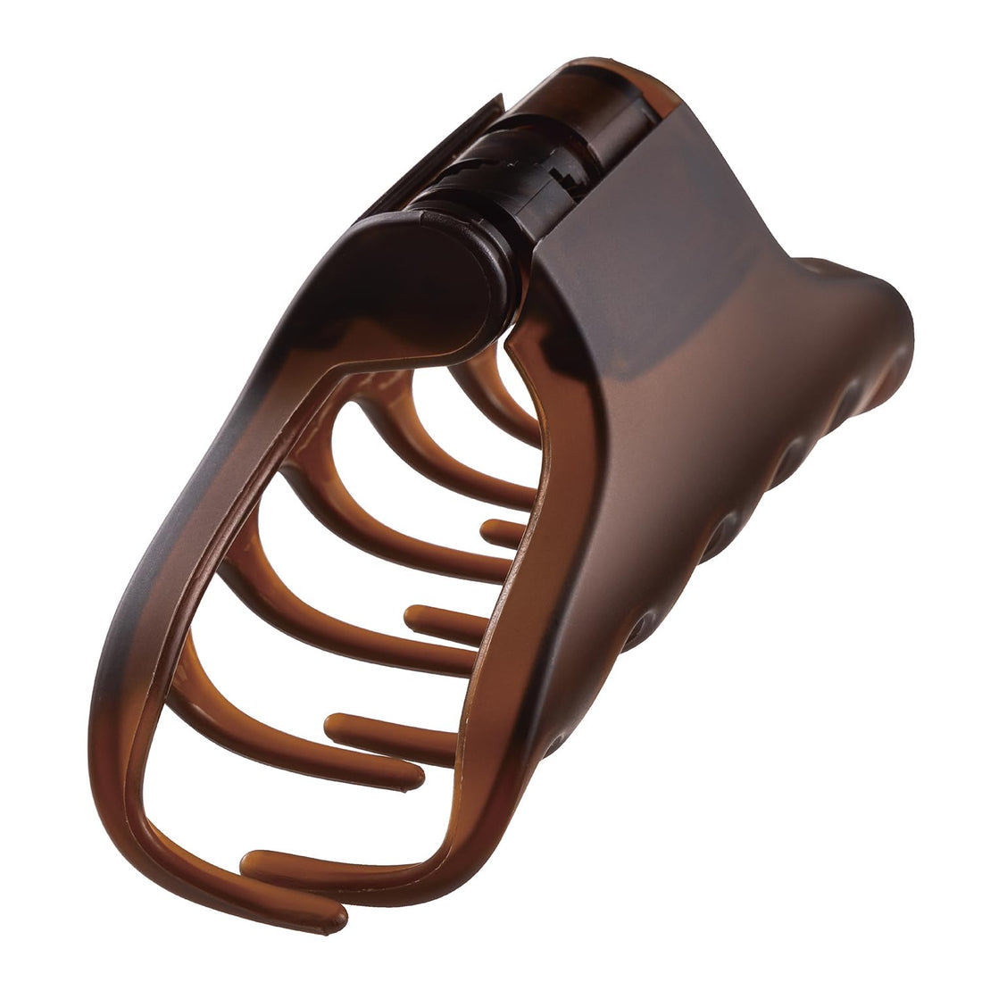 Kaijirushi Secure-Hold Click-Clack Hair Clip, Brown Matte KQ3283