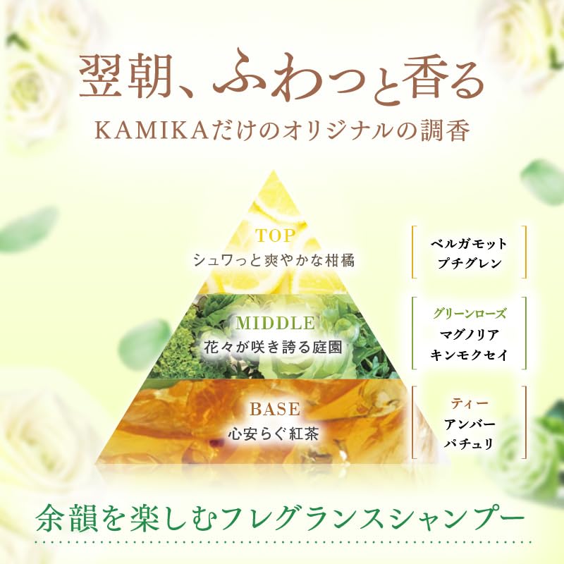 KAMIKA Cream Shampoo Tea Floral Scent 200g for Japanese Hair Care