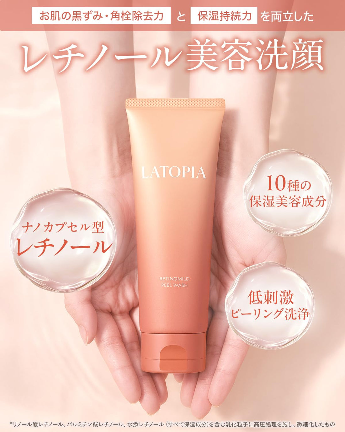 LATOPIA Cleansing Foam with Retinol and Hyaluronic Acid 120g