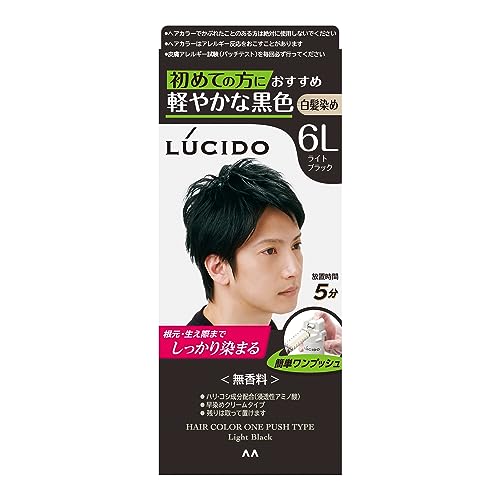 LUCIDO One Push Care Color Light Black Hair Dye 5 Minutes