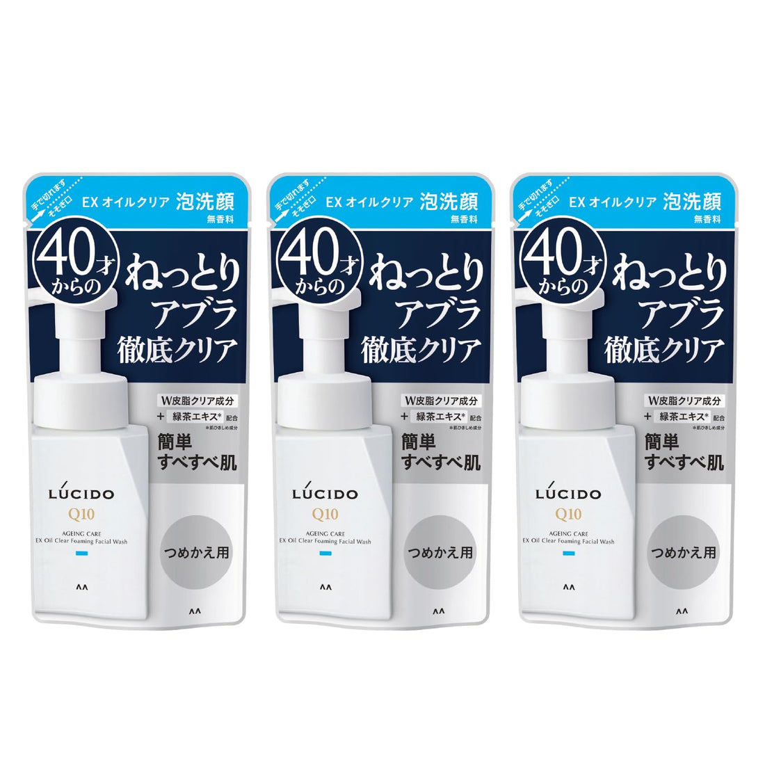 LUCIDO EX Oil Clear Foaming Face Wash Refill 130ml for Men