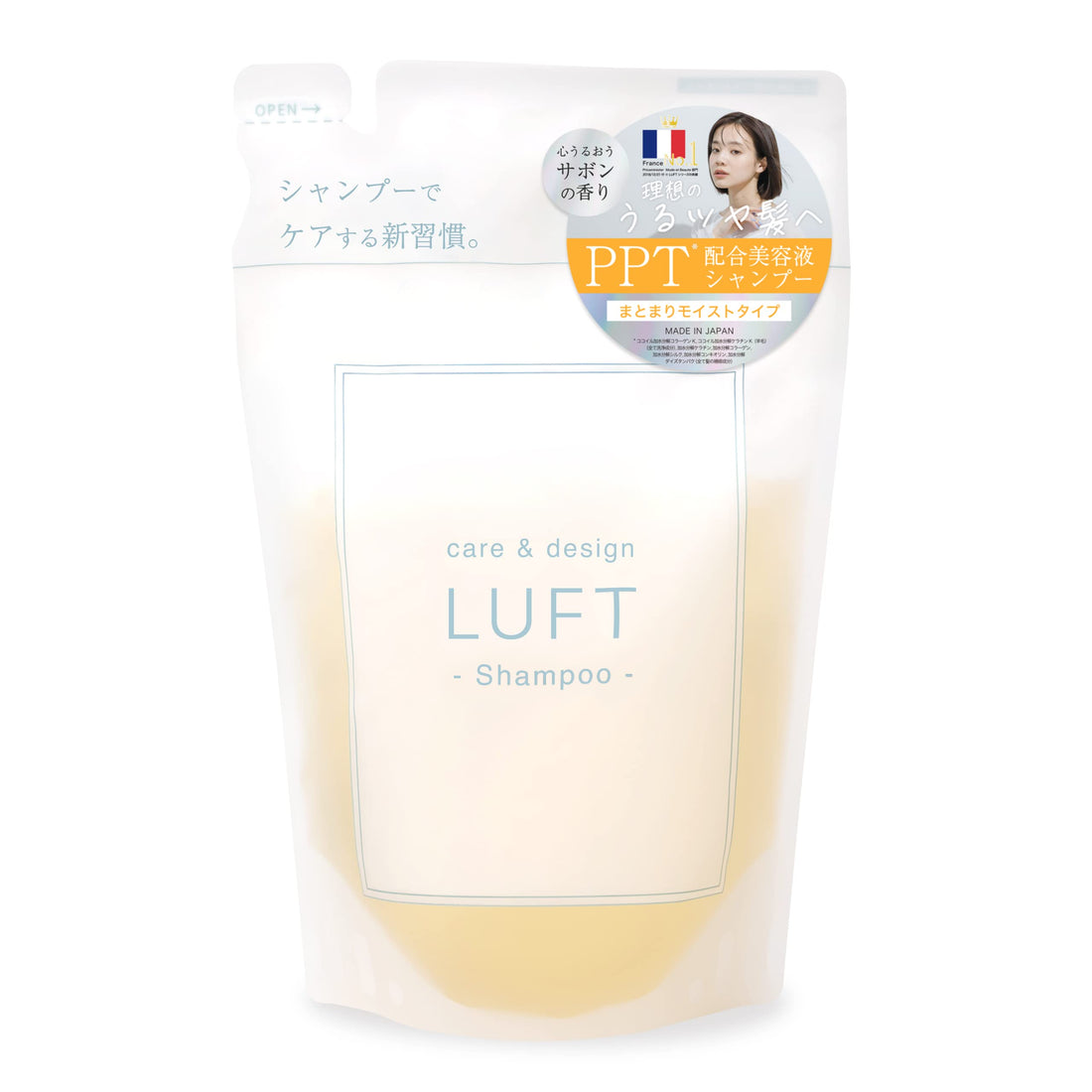 LUFT Moisturizing Shampoo 410mL with Soap Fragrance for Hydrated Hair