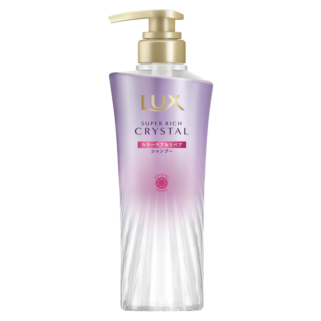 LUX Super Rich Crystal Color Care Shampoo Pump 450g for Shiny Hair