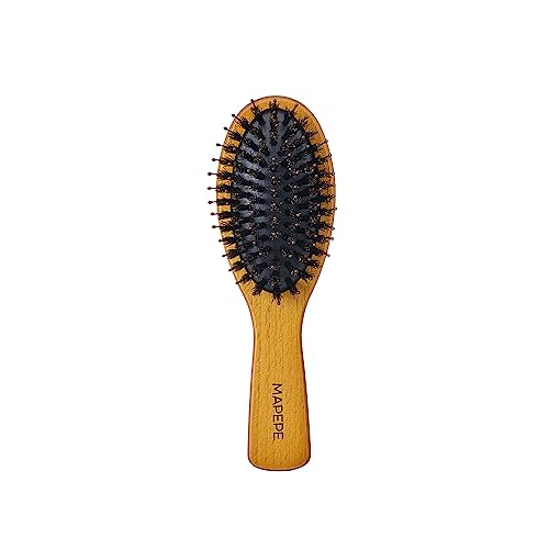 Mapepe Mini Mix Brush for Shiny Hair with Natural Bristles