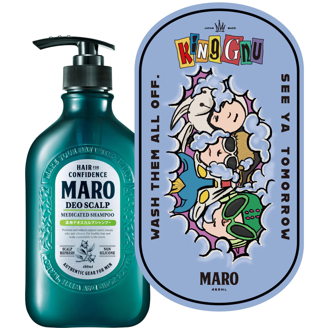 MARO Shampooing Déo-Scalp 480ml avec parfum de menthe verte