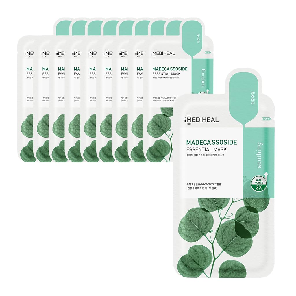 MEDIHEAL Essential Mask Sheet 10 Sheets Face Mask with Madecassoside