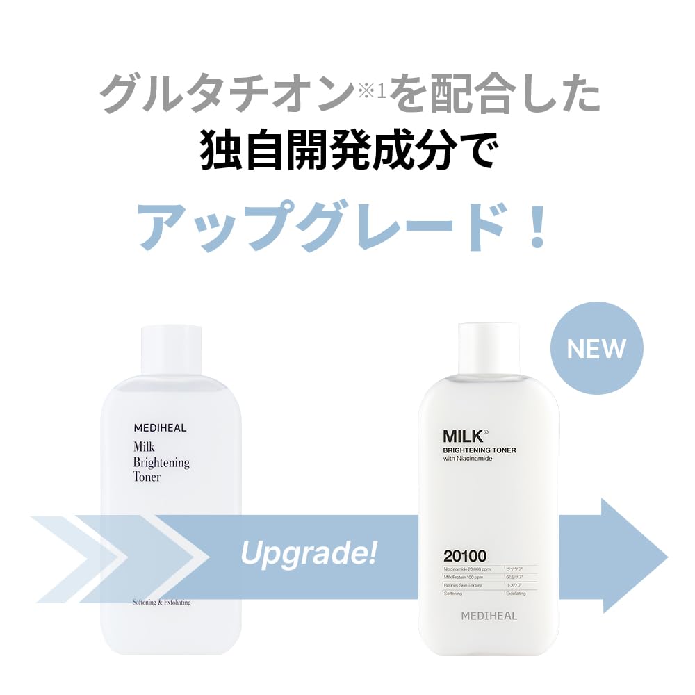 MEDIHEAL Milk Brightening Toner 300ml for Radiant Skin