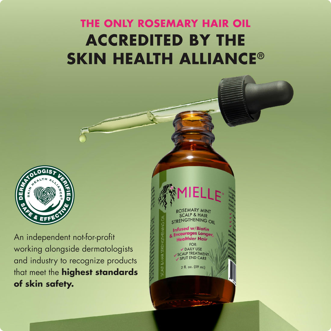Mielle Huile Fortifiante au Romarin et Menthe 60ml