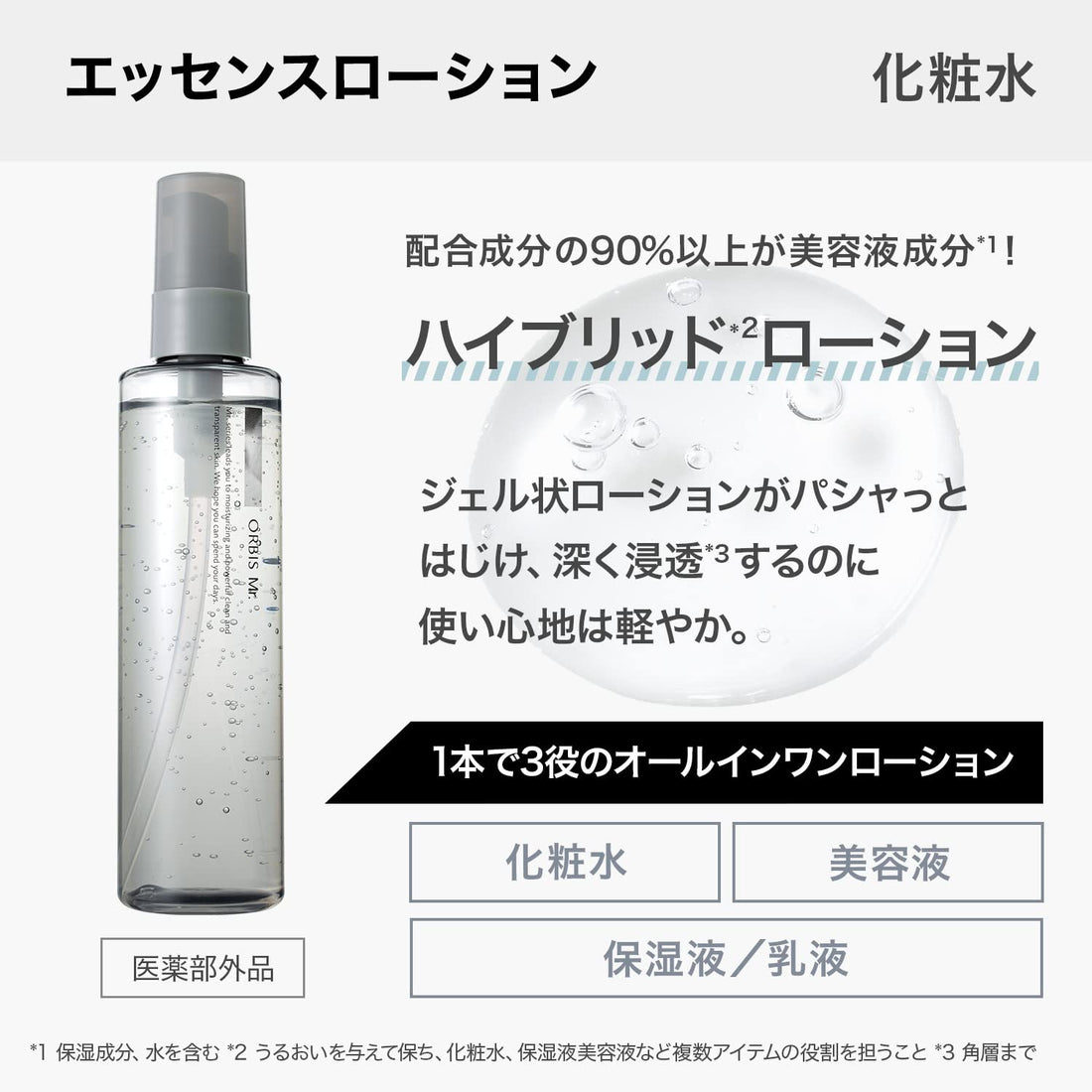 Mr. ORBIS Essence Lotion and Moisturizing Cream Mini Set 180mL