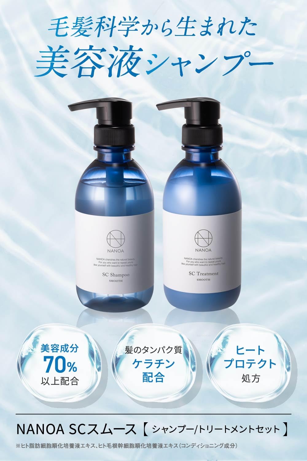 NANOA Shampoo Non Silicone avec Keratine 350ml