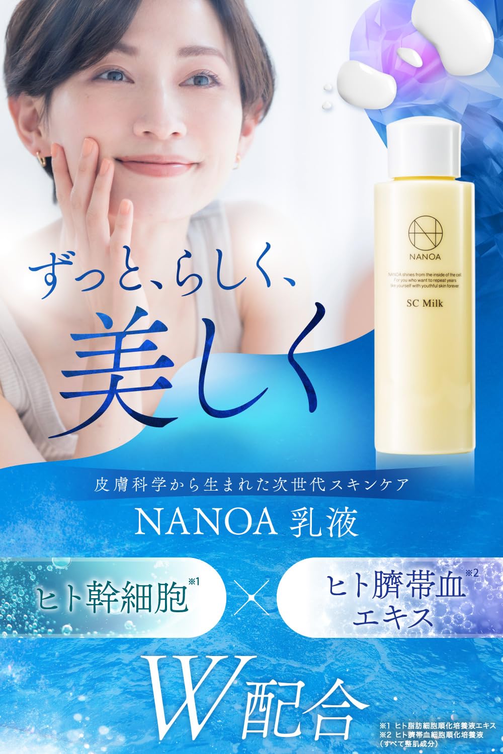 NANOA Lotion avec Cellules Souches pour un Soin Anti-âge