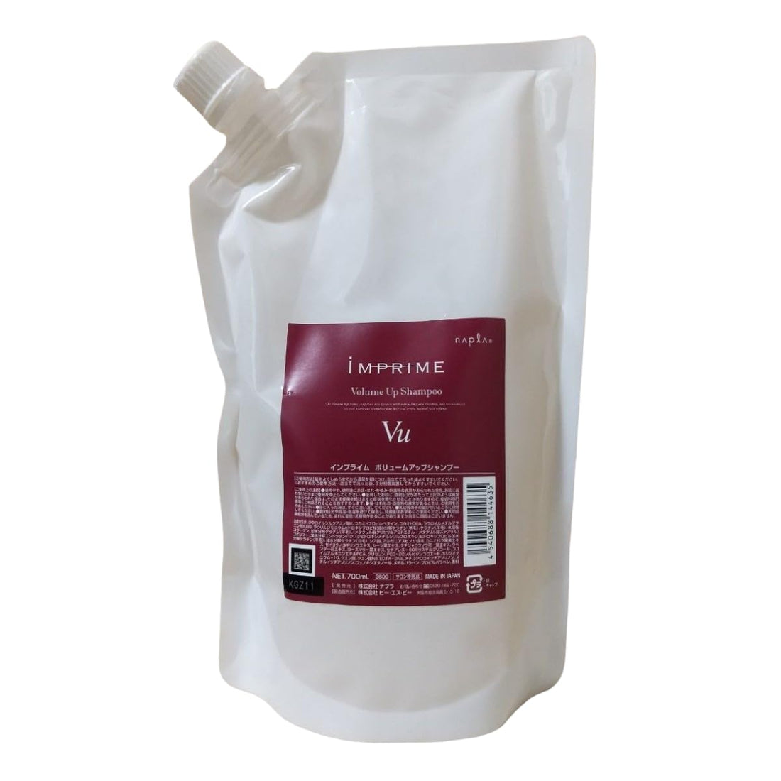 Napura Volume Up Shampoo Refill 700ml for Japanese Hair Care