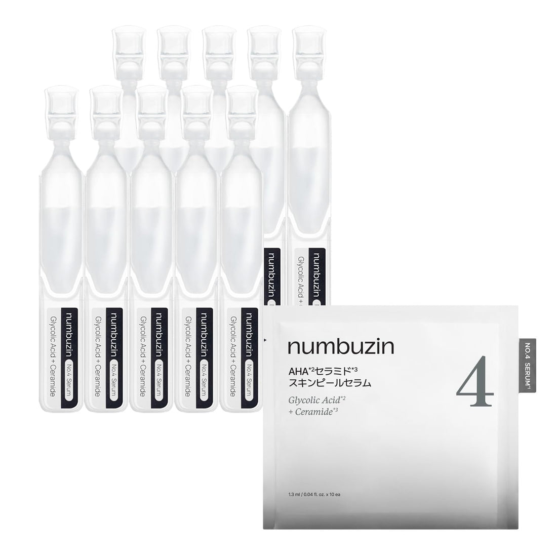 numbuzin AHA Ceramide Skin Peel Serum Travel Kit 1.3ml x 10