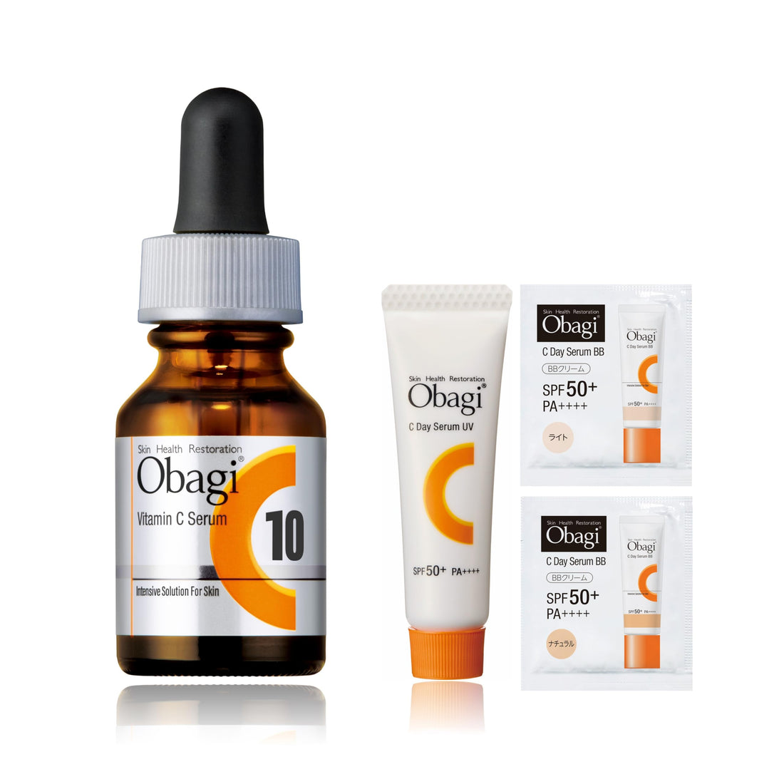 Obagi C10 Serum 12ml + Bonus (Day Serum UV Mini 5g + BB Cream Sample Pack × 2 Types)