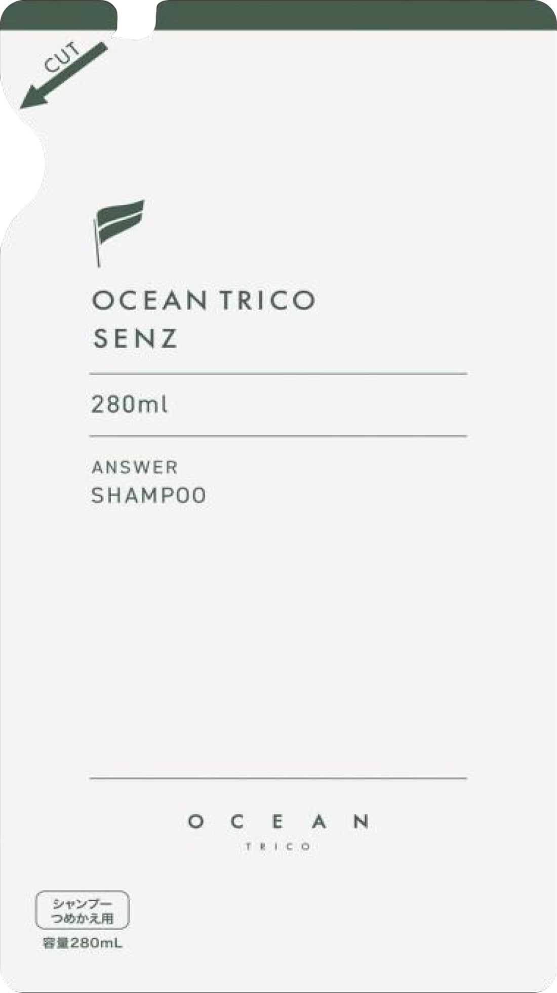 OCEAN TRICO SENZ Scalp Shampoo Refill 280ml for Flaky Scalp Care