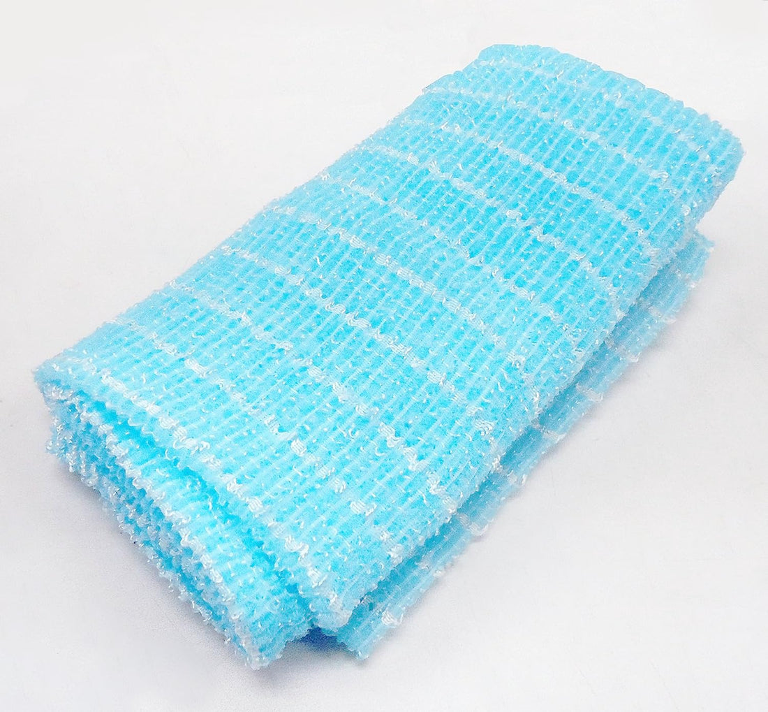 Ohe Body Towel Blue Rich Foam 28x100cm for Luxurious Cleansing