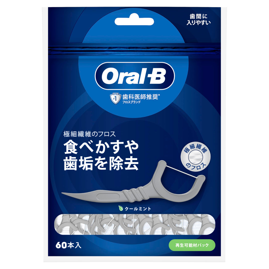 Oral-B Floss Picks Deep Clean Mint 60 Count for Effective Plaque Removal