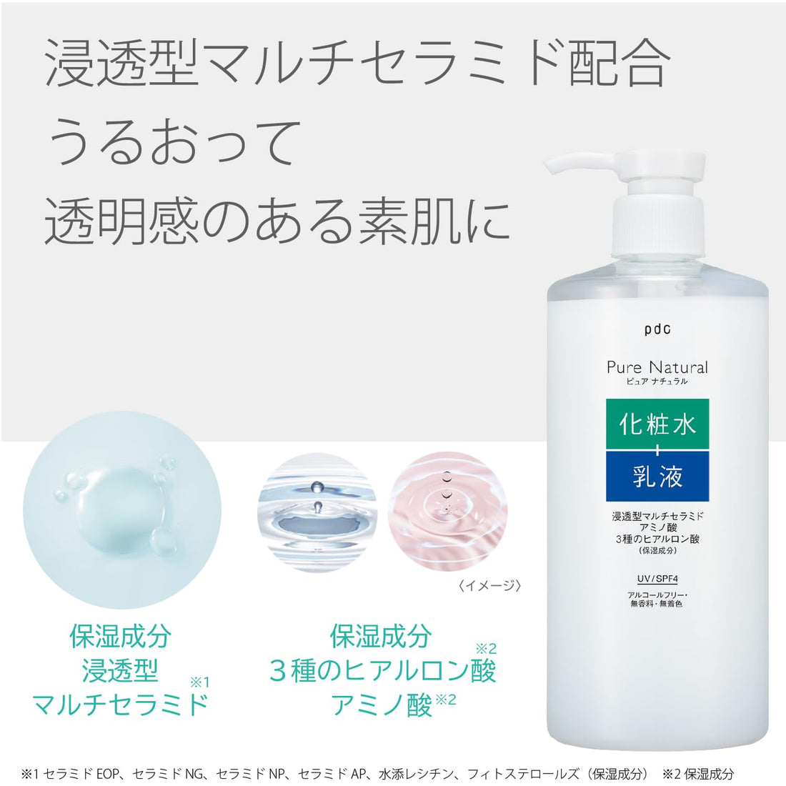 Pure Natural Pdc Essence Lotion UV, Large Capacity 400mL