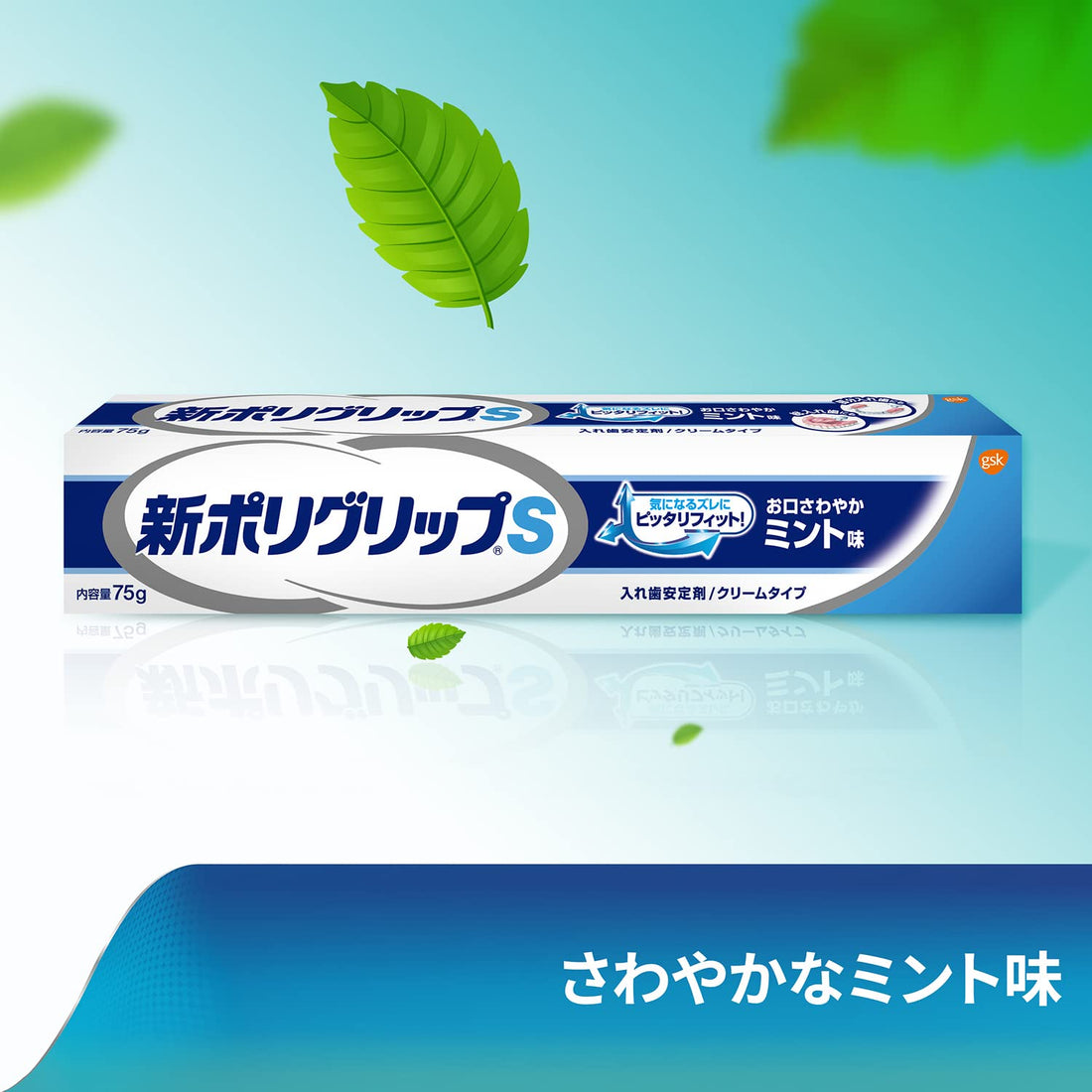 Porigurippu Denture Adhesive Cream Mint Flavor 75g with Free Dry Sheet