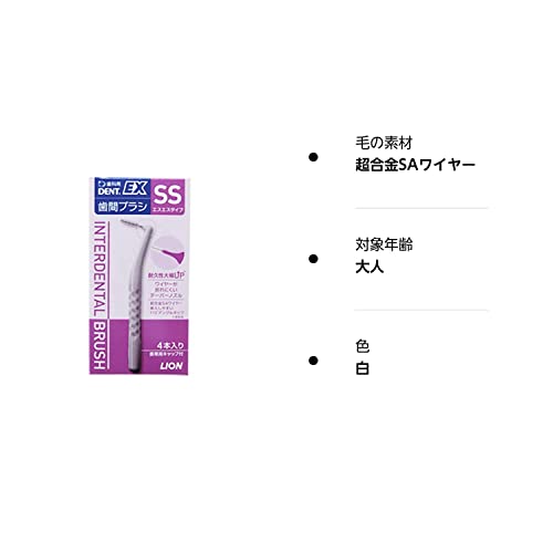 Raionshikazai DENT.EX Interdental Brush Set of 4 for Effective Plaque Control