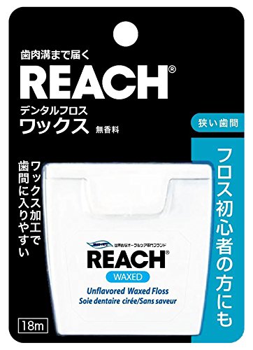 REACH Dental Floss Wax 18M for Effective Plaque Removal
