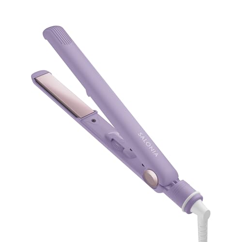 2024 Autumn/Winter Color SALONIA Straight Iron Hair Iron 24mm with Heat-Resistant Pouch International Compatibility SL-004SMM My Nuance Purple