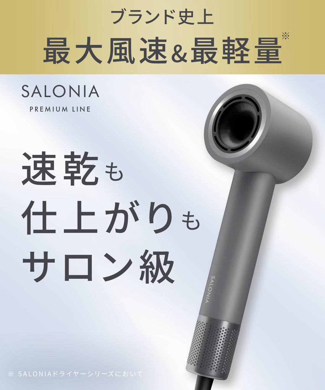 SALONIA Smooth Shine Smart Hair Dryer, Gray SAL25120GR