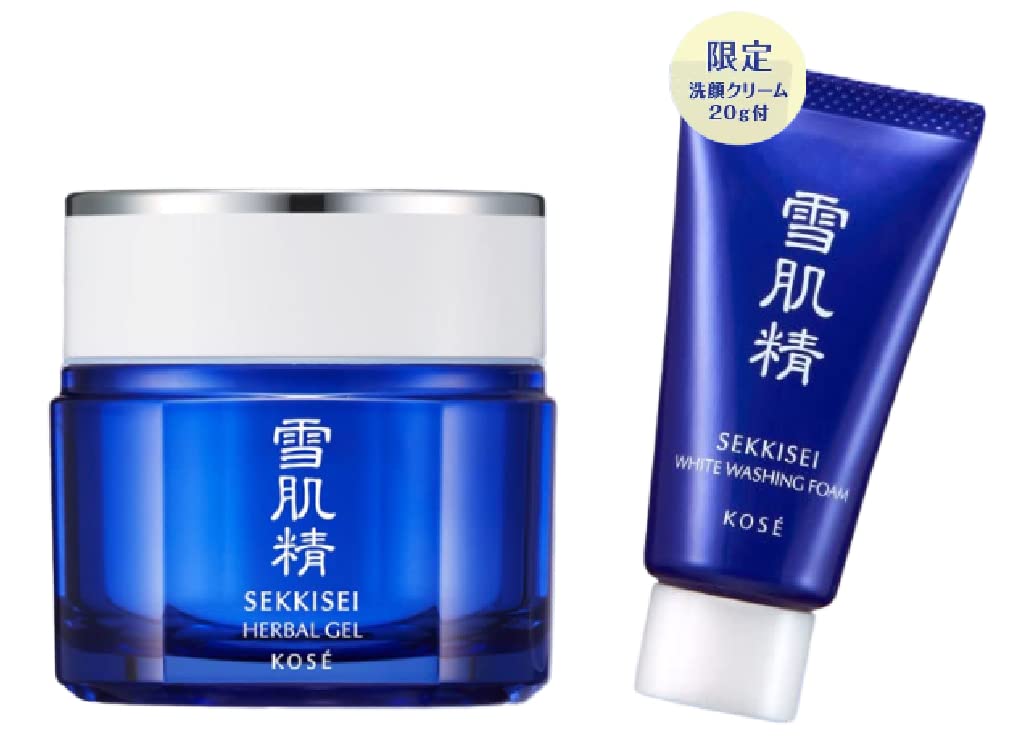 Sekkisei Kit Herbal Gel avec nettoyant visage format mini
