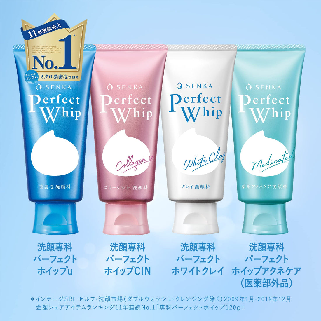 senka Perfect Whip Collagen Cleansing Foam 120g x 2 for Japanese Skincare