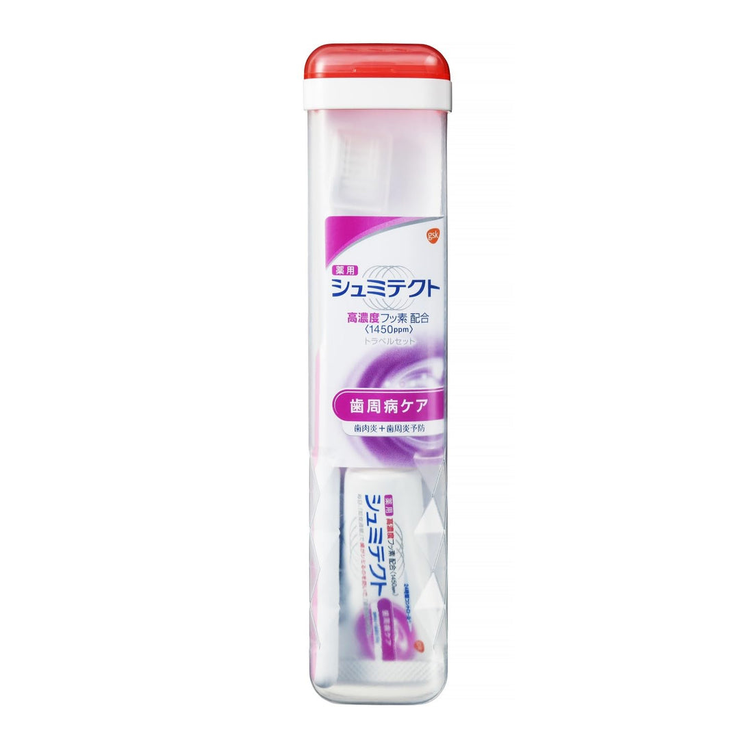 Shumitec Periodontal Care Travel Set Sensitivity Care High Concentration Fluoride <1450ppm> (Toothpaste + Toothbrush) *Color may vary 22 grams (x 1)