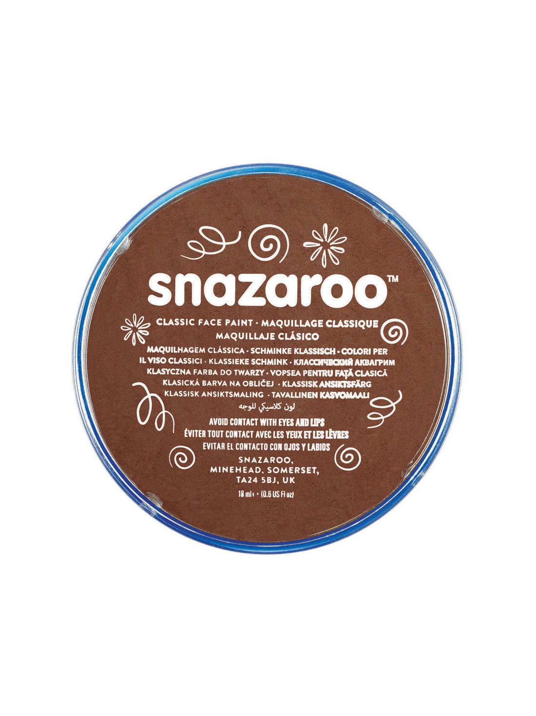 snazaroo Face Paint Light Brown 18ML for Creative Makeup