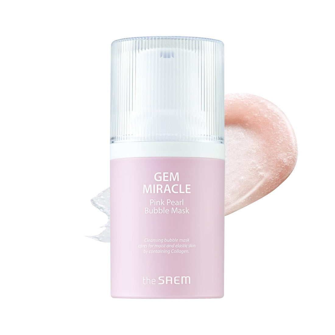 The Saem Gem Miracle Pink Pearl Bubble Mask 50g for Radiant Skin