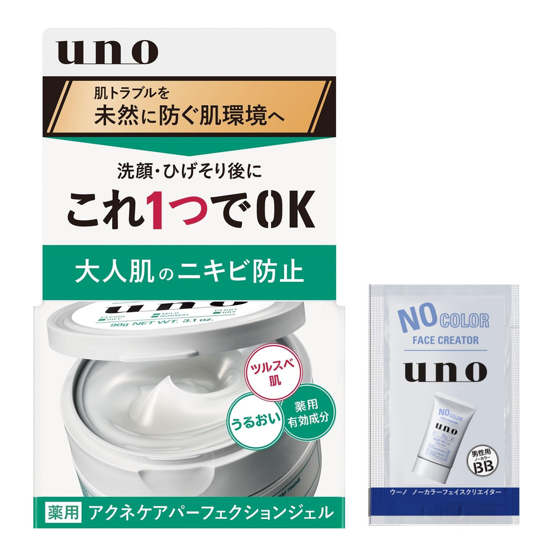 UNO uno(ウーノ) アクネケア パーフェクションジェル+おまけ 1個 (x 1)