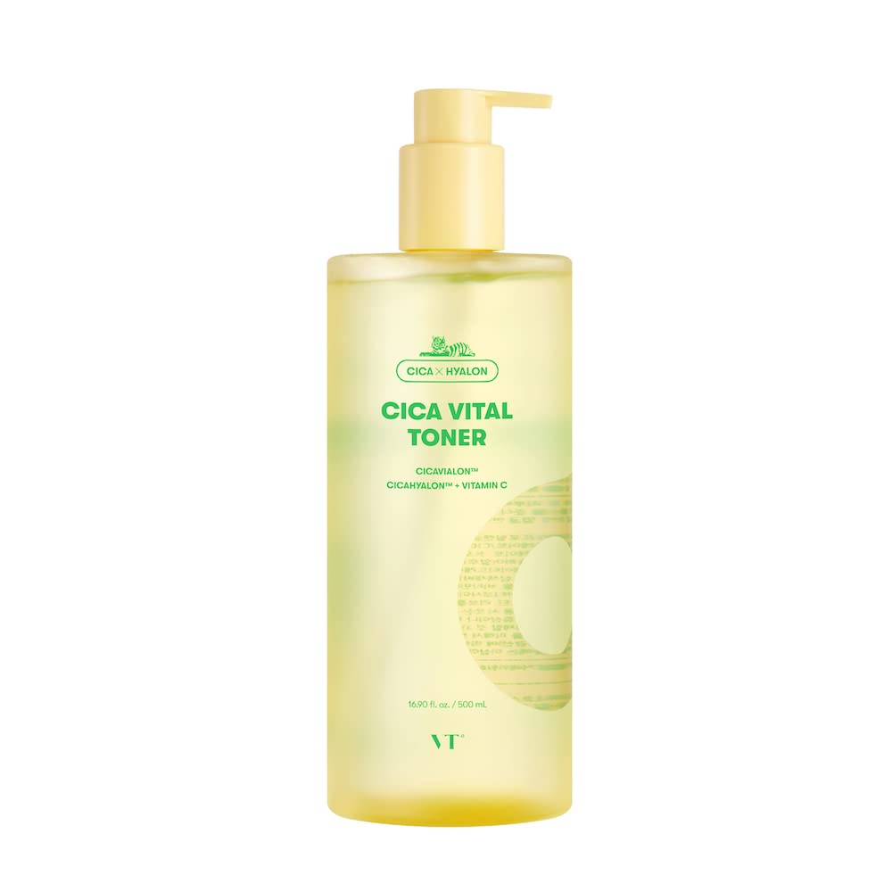 VTCOSMETICS VT CICA Vital Toner 500ml Moisturizing Sensitive Skin Dry Skin Skincare Cica Vitamin Yuzu Vitamin Lotion