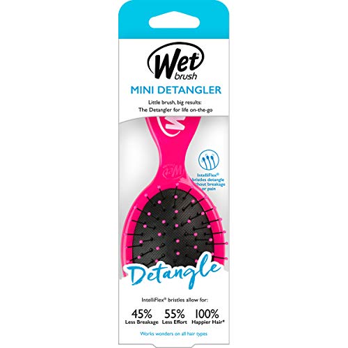 Wet Brush Mini Detangler Hair Brush Pink for Effortless Styling