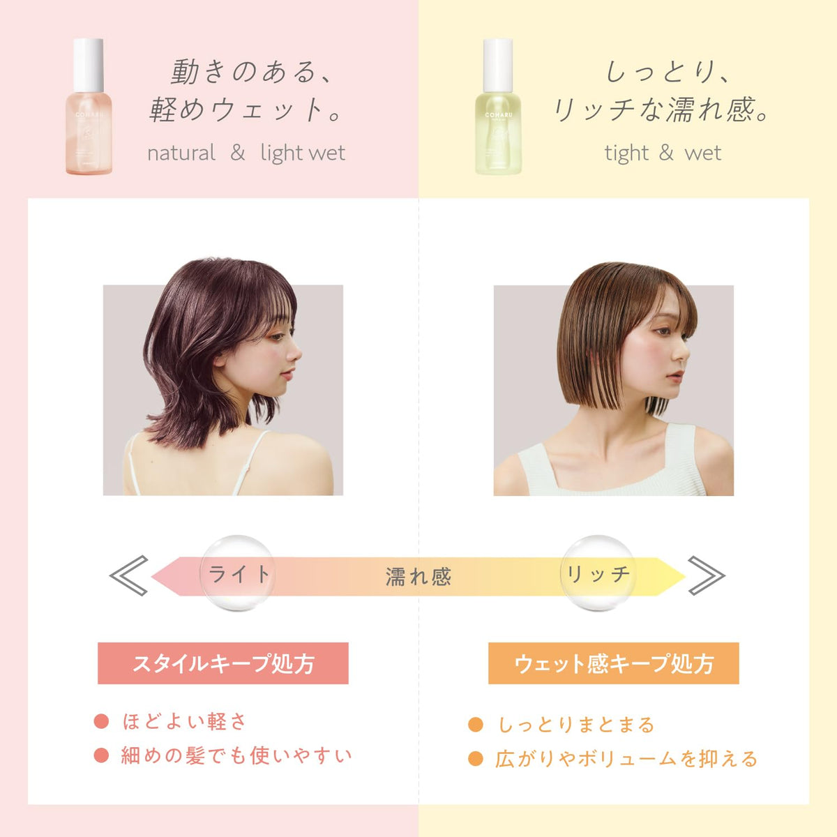 Yanagiyahonten COHARU Styling Oil Natural & Light Wet with Bonus Item