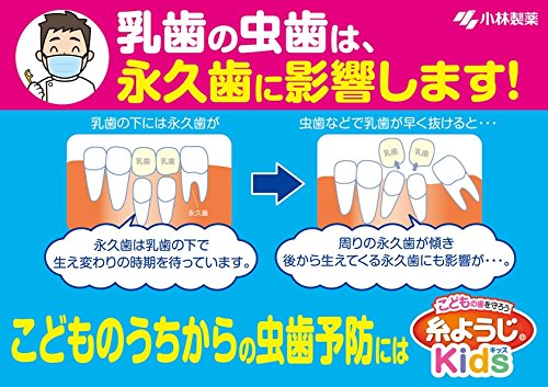 Itoyouji Kids Dental Floss 30 Count with Easy Grip for Ages 2-6