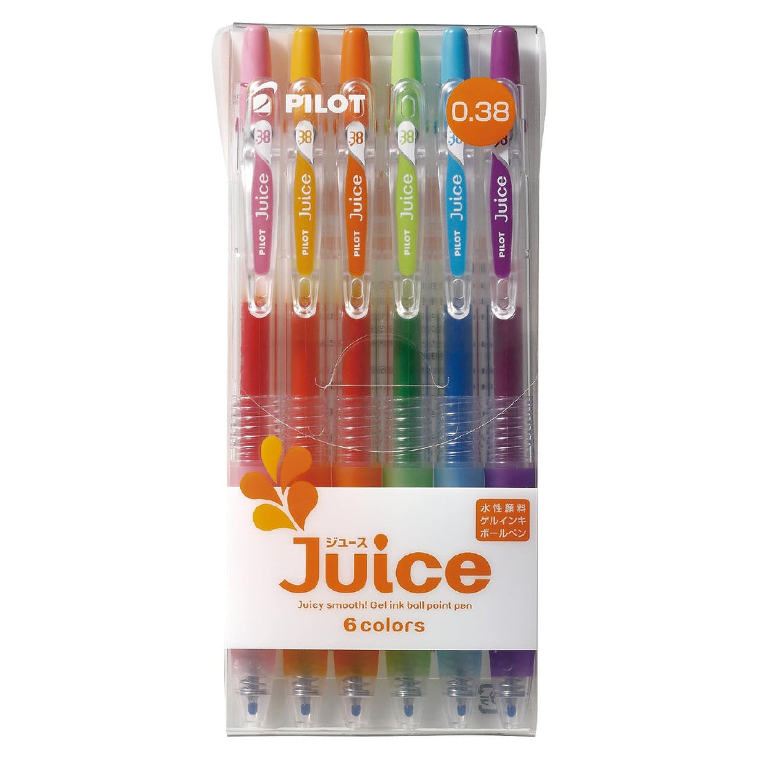 PILOT Gel Ink Ballpoint Pen Juice Set 6 Colors 0.5mm & 0.38mm