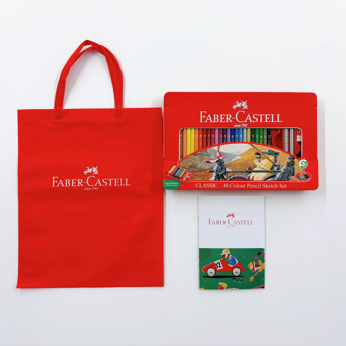 Faber-Castell Colored Pencil Set 48-Color & 60-Color with Notebook and Bag