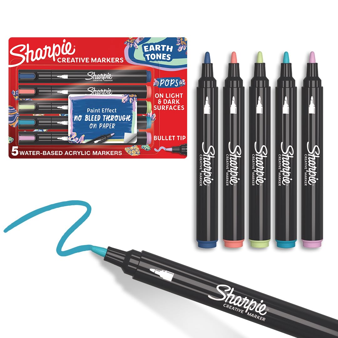 Sharpie Acrylic Markers Set with Various Color Options for Art Projects