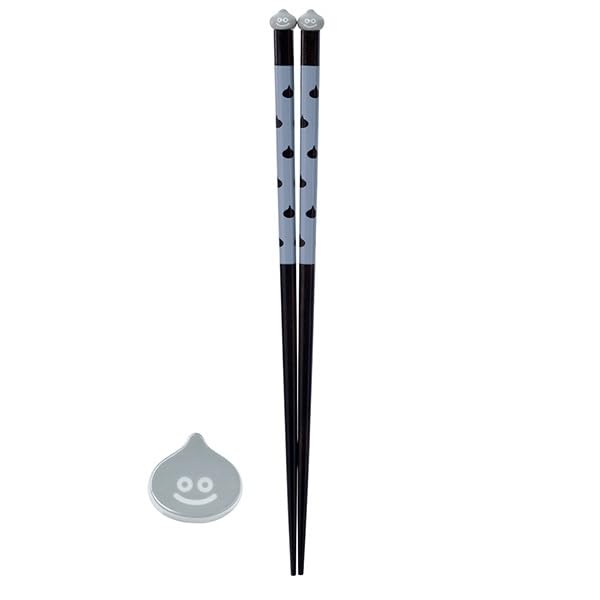 SQUARE ENIX Smile Slime Japanese Series Chopsticks and Rest Set Gray