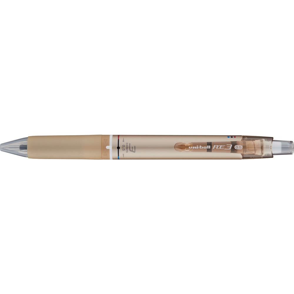 uni Erasable 3 Color Ballpoint Pen Champagne Gold 0.5mm