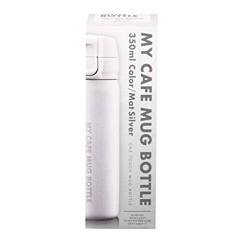 Paarukinzoku Slim Water Bottle 350ml One-Touch Insulated Silver
